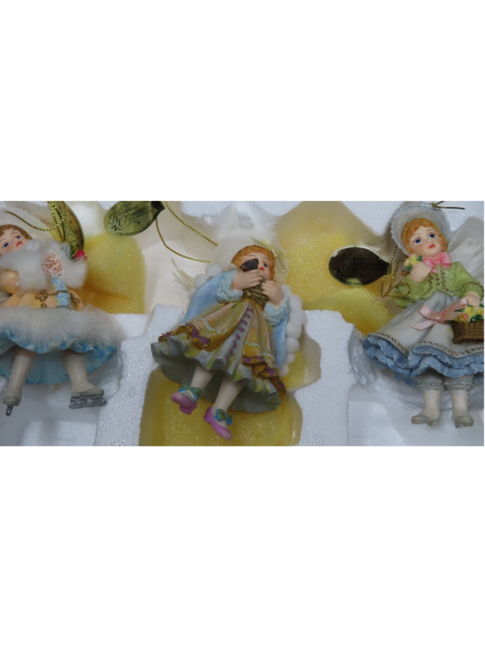 Ashton Drake 3 Snow Angels Heirloom Christmas Ornaments GIFTS Song, Grace 93073